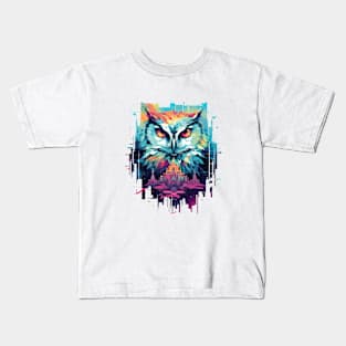 Owl Bird Animal Freedom World Wildlife Beauty Adventure Kids T-Shirt